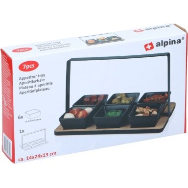 ALPINA serviravimo indeliai su padėklu, 7 dalių