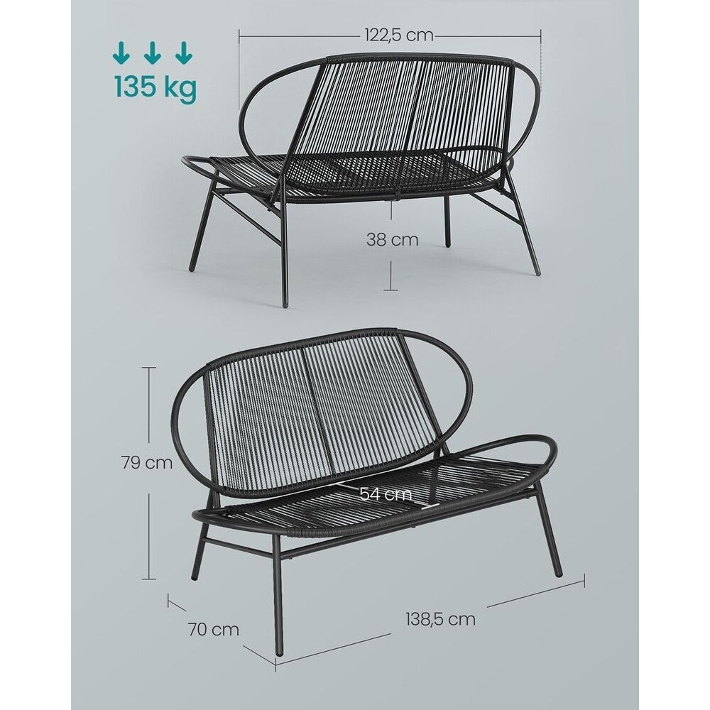 Metalinė lauko sofa 4 Metalinė lauko sofa 4