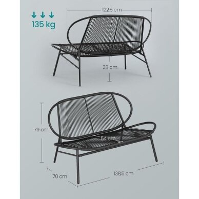 Metalinė lauko sofa 4