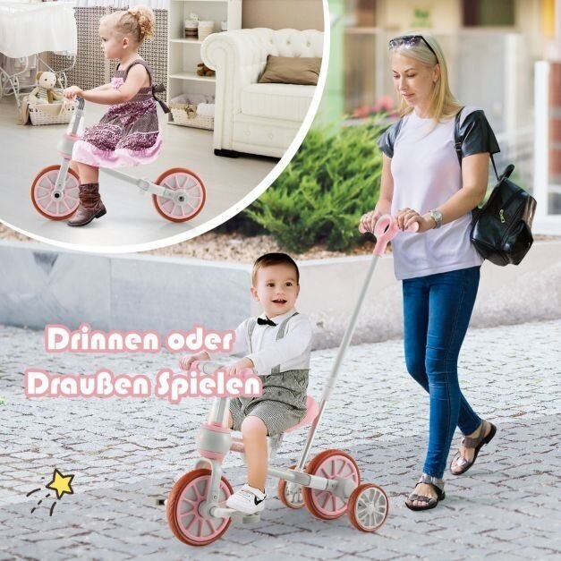 4 in 1 vaikiškas triratukas su rankena 3 4 in 1 vaikiškas triratukas su rankena 3