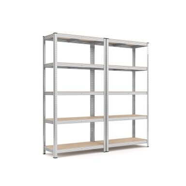 5 pakopų sandėliavimo lentynų rinkinys, 2 vnt, 150 x 75 x 30 cm 5 pakopų sandėliavimo lentynų rinkinys, 2 vnt, 150 x 75 x 30 cm