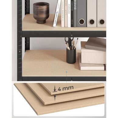 5 pakopų sandėliavimo lentynų rinkinys, 2 vnt, 150 x 75 x 30 cm 4 5 pakopų sandėliavimo lentynų rinkinys, 2 vnt, 150 x 75 x 30 cm 4