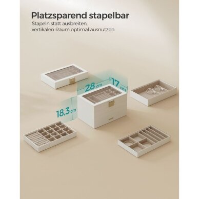 4 pakopų papuošalų dėžutė 6
