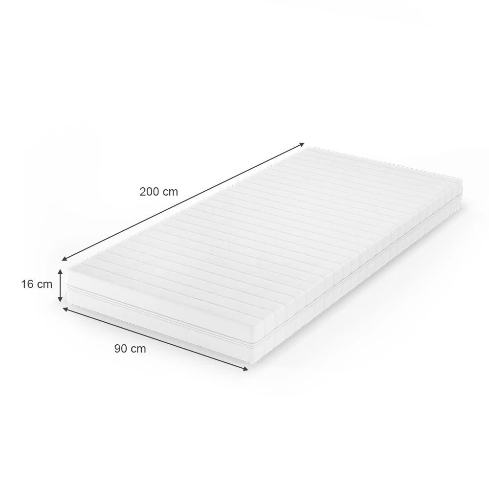 7 zonų šalto putplasčio čiužinys CALMA COMFORT, 16 x 90 x 200 cm 6 7 zonų šalto putplasčio čiužinys CALMA COMFORT, 16 x 90 x 200 cm 6