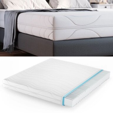 7 zonų šalto putplasčio čiužinys CALMA COMFORT PLUS, 20 x 180 x 200 cm