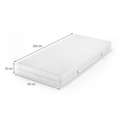 7 zonų šalto putplasčio čiužinys CALMA COMFORT PLUS, 20 x 80 x 200 cm 6 7 zonų šalto putplasčio čiužinys CALMA COMFORT PLUS, 20 x 80 x 200 cm 6
