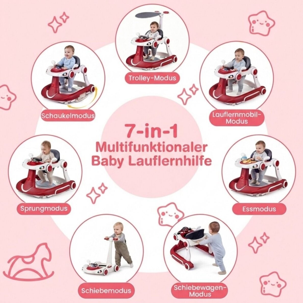 7in1 reguliuojamo aukščio sulankstoma vaikštynė 1 7in1 reguliuojamo aukščio sulankstoma vaikštynė 1