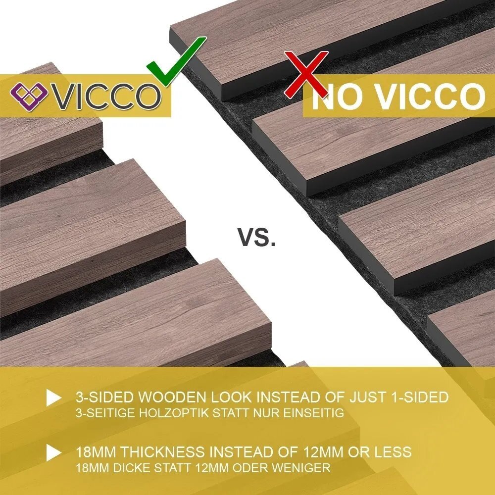 Akustinės plokštės VICCO, 120 x 40 cm, 4 vnt 3 Akustinės plokštės VICCO, 120 x 40 cm, 4 vnt 3