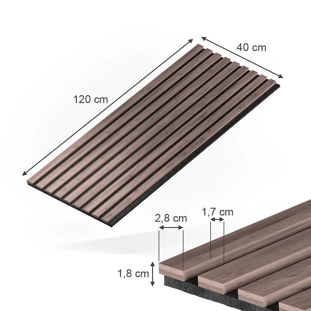 Akustinės plokštės VICCO, 120 x 40 cm, 4 vnt 5 Akustinės plokštės VICCO, 120 x 40 cm, 4 vnt 5
