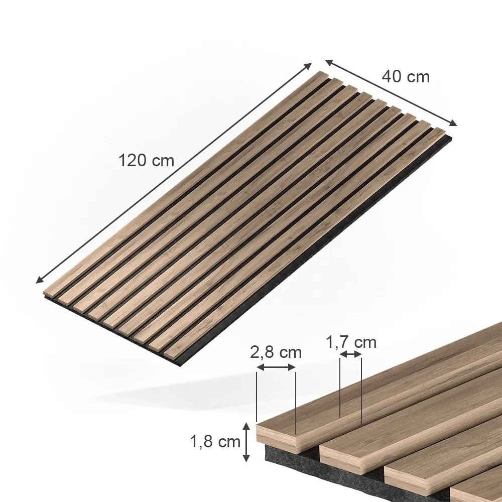 Akustinės plokštės VICCO, 120 x 40 cm, 8 vnt 5 Akustinės plokštės VICCO, 120 x 40 cm, 8 vnt 5