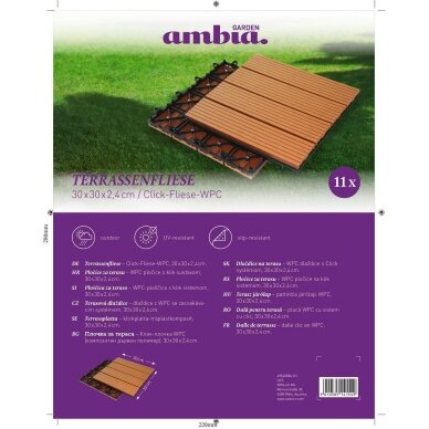 AMBIA GARDEN WPC terasos plytelės, 30 x 30 cm, 11 vnt 5 AMBIA GARDEN WPC terasos plytelės, 30 x 30 cm, 11 vnt 5