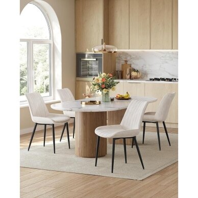 Aksominės valgomojo kėdės, 2 vnt 3 Aksominės valgomojo kėdės, 2 vnt 3