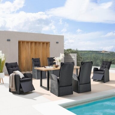 AMBIA GARDEN poliratano lauko fotelis su reguliuojamu atlošu
