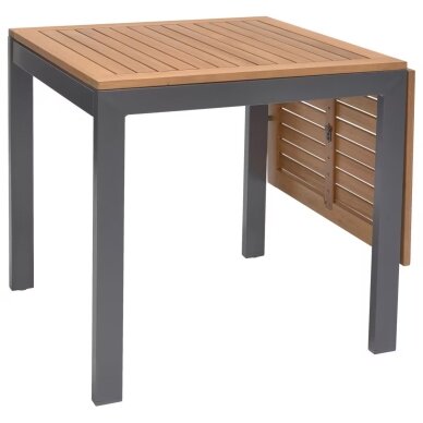 AMBIA GARDEN metalinis lauko stalas su eukalipto medienos stalviršiumi 1 AMBIA GARDEN metalinis lauko stalas su eukalipto medienos stalviršiumi 1