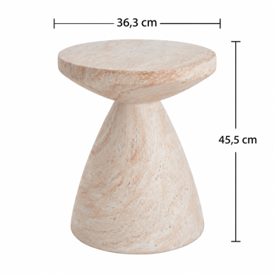 Elegantiškas travertino imitacijos šoninis staliukas 10 Elegantiškas travertino imitacijos šoninis staliukas 10