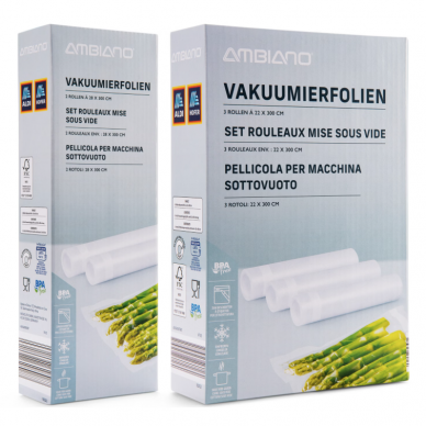 AMBIANO vakuumavimo plėvelės ritinėlių rinkinys, 3 vnt 2