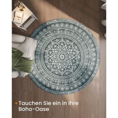 Apvalus Boho stiliaus kilimas, Ø160 cm