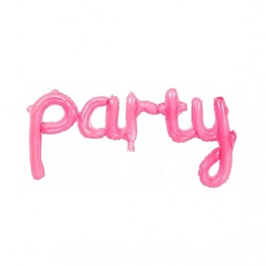 Folinių balionų rinkinys su užrašu "PARTY" 5 Folinių balionų rinkinys su užrašu "PARTY" 5