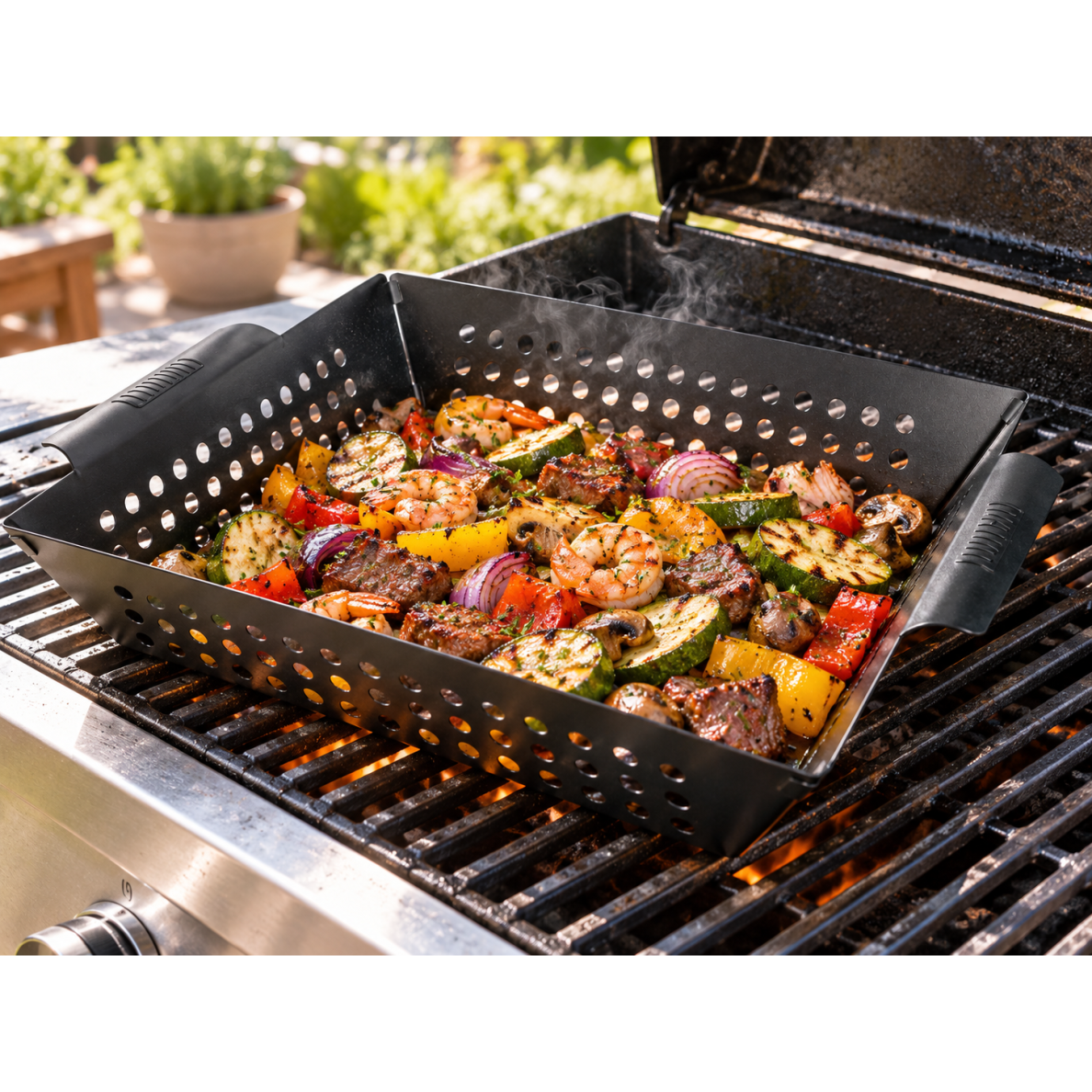 Nerūdijančio plieno BBQ grilio keptuvė, kepimo skarda 1