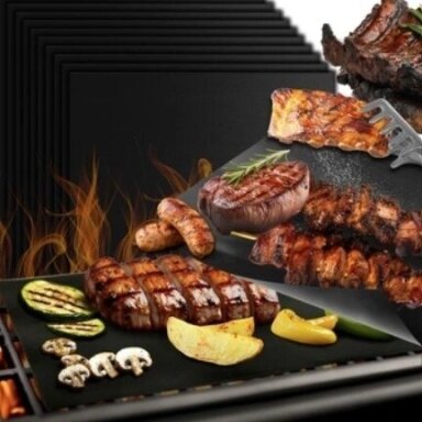 BBQ tefloninių kepimo kilimėlių rinkinys, 33 x 40,6 cm, 2 vnt