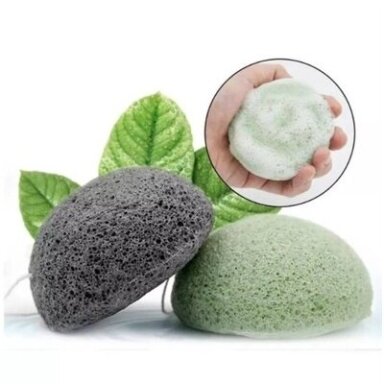 KONJAC SPONGES kempinėlės veidui, 2 vnt