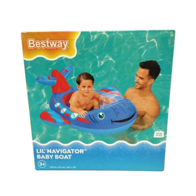 BESTWAY vaikiška pripučiama plaukimo valtis, lėktuvas 1