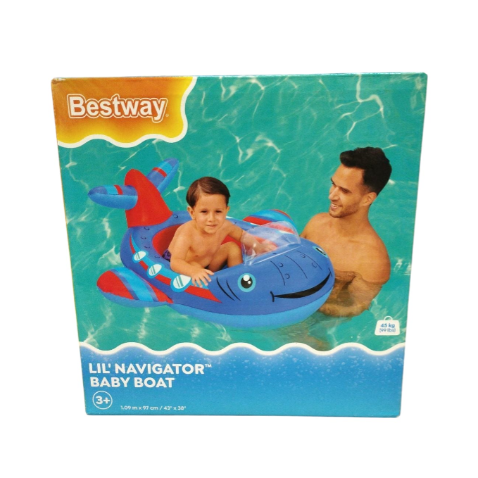 BESTWAY vaikiška pripučiama plaukimo valtis, lėktuvas 1