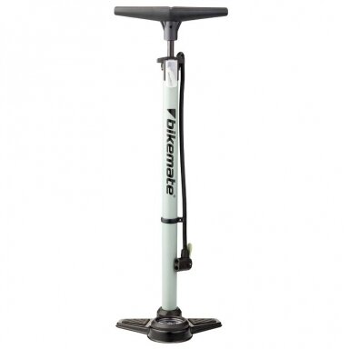 BIKEMATE pastatoma rankinė pompa su manometru, iki 10 bar