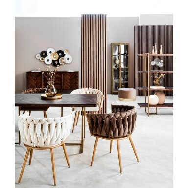 AMBIA HOME aksominė valgomojo kėdė