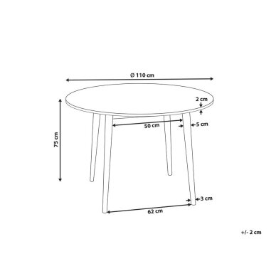 Valgomojo stalas RADAN, Ø 110 cm 7 Valgomojo stalas RADAN, Ø 110 cm 7