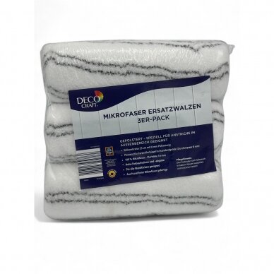 DECO CRAFT mikropluošto dažymo voleliai, 3 vnt DECO CRAFT mikropluošto dažymo voleliai, 3 vnt