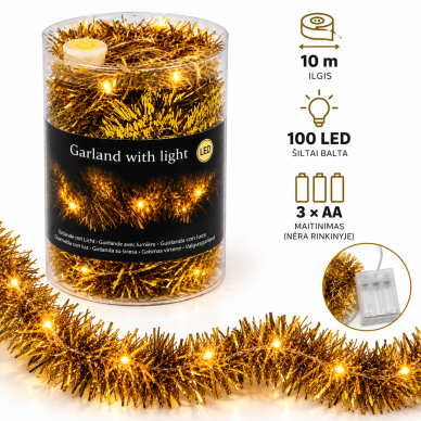 Dekoratyvinė LED girlianda, 10 m, 100 LED Dekoratyvinė LED girlianda, 10 m, 100 LED