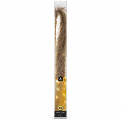 Dekoratyvinė LED šaka su plunksnomis, 20 LED, 130 cm 2
