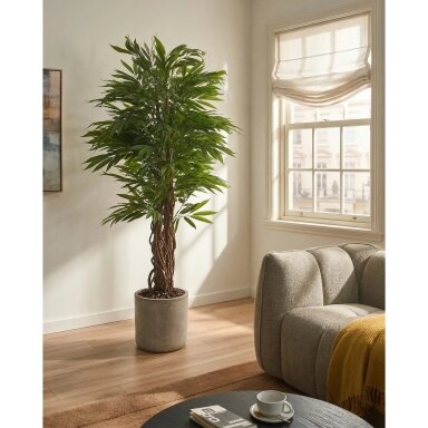 Dirbtinis augalas vazone su tikros medienos kamienu WILLOW TREE, 180 cm