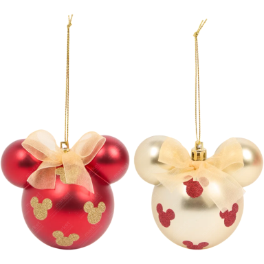 DISNEY Mickey Mouse kalėdiniai eglutės žaisliukai, 4 vnt., Ø 6 cm