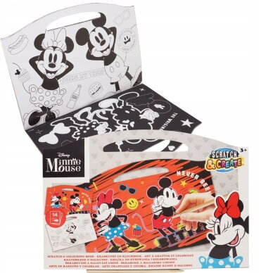 Disney Minnie Mouse spalvinimo ir išraižymo („scratch“) knygelė