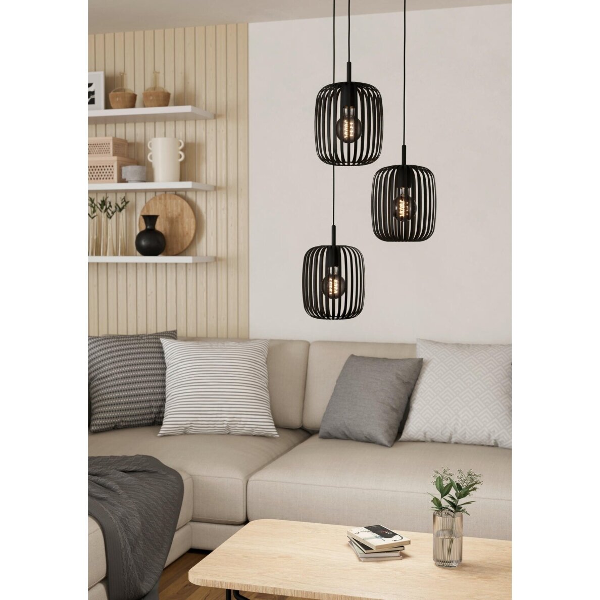 EGLO Romazzina pakabinamas juodas šviestuvas, Ø 46 cm, 40 W 1 EGLO Romazzina pakabinamas juodas šviestuvas, Ø 46 cm, 40 W 1