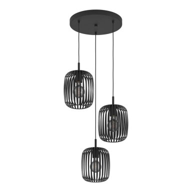 EGLO Romazzina pakabinamas juodas šviestuvas, Ø 46 cm, 40 W
