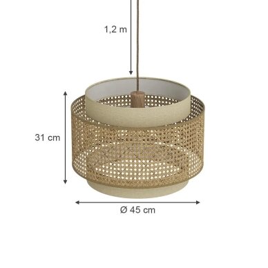 Pakabinamas Boho stiliaus šviestuvas MORTEN, Ø 45 cm, 60 W 6 Pakabinamas Boho stiliaus šviestuvas MORTEN, Ø 45 cm, 60 W 6
