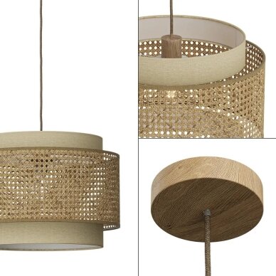 Pakabinamas Boho stiliaus šviestuvas MORTEN, Ø 45 cm, 60 W 4 Pakabinamas Boho stiliaus šviestuvas MORTEN, Ø 45 cm, 60 W 4