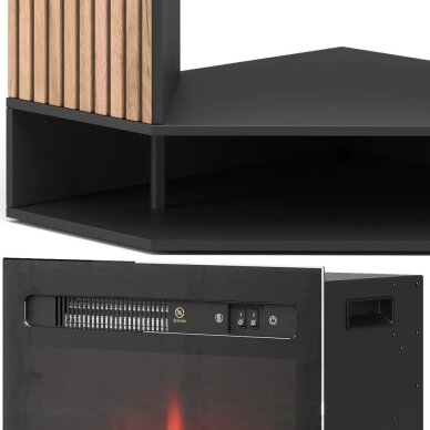 Elektrinis židinys su šildymo funkcija ir apdaila LYNEA, 1800W 5 Elektrinis židinys su šildymo funkcija ir apdaila LYNEA, 1800W 5