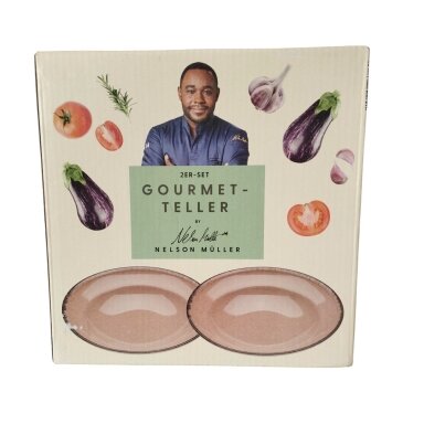 NELSON MULLER gilios lėkštės, 2 vnt, Ø 22 cm