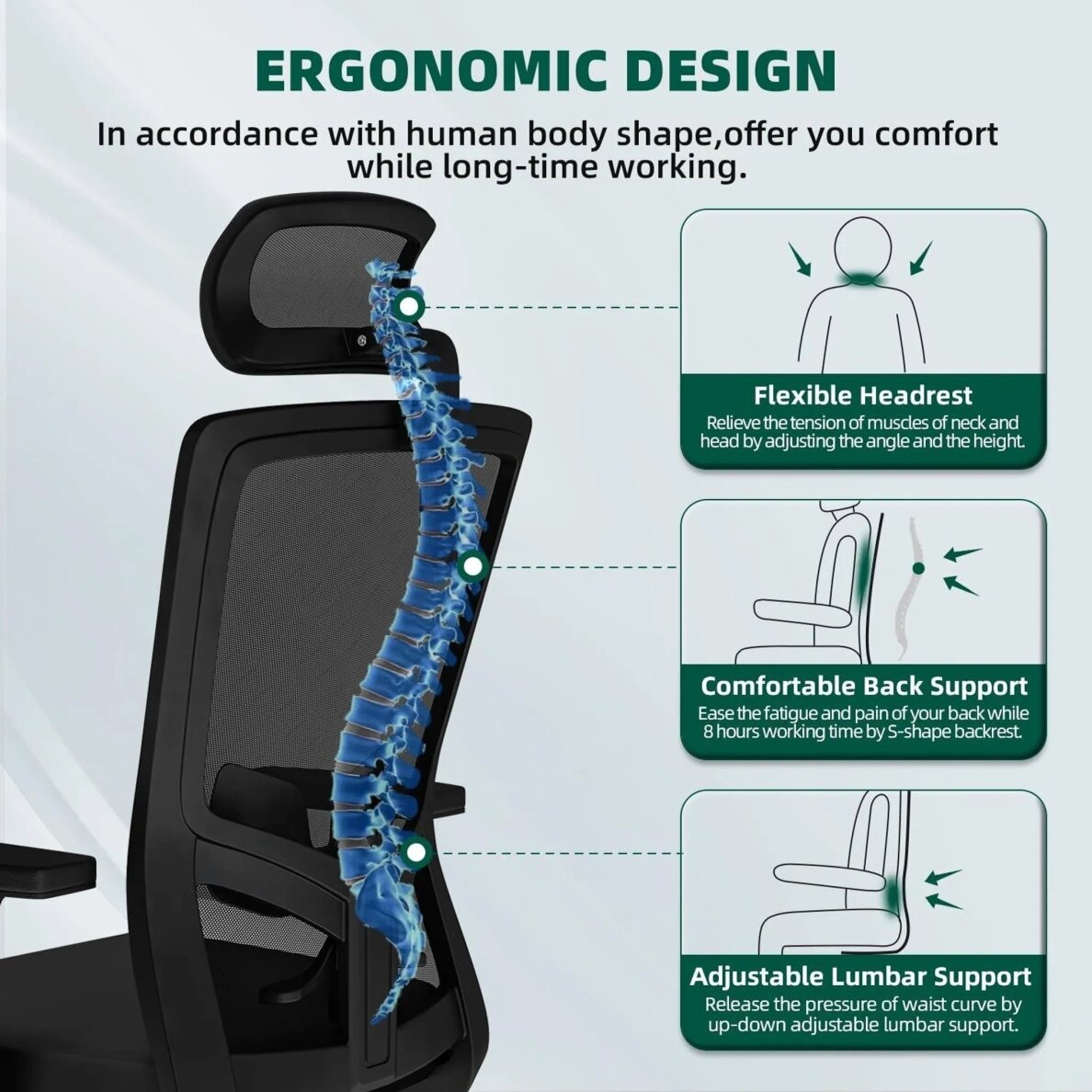 Ergonominė biuro kėdė 2 Ergonominė biuro kėdė 2