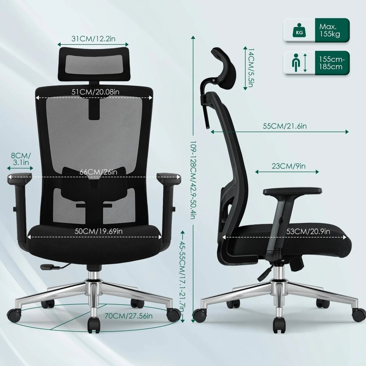 Ergonominė biuro kėdė 6 Ergonominė biuro kėdė 6