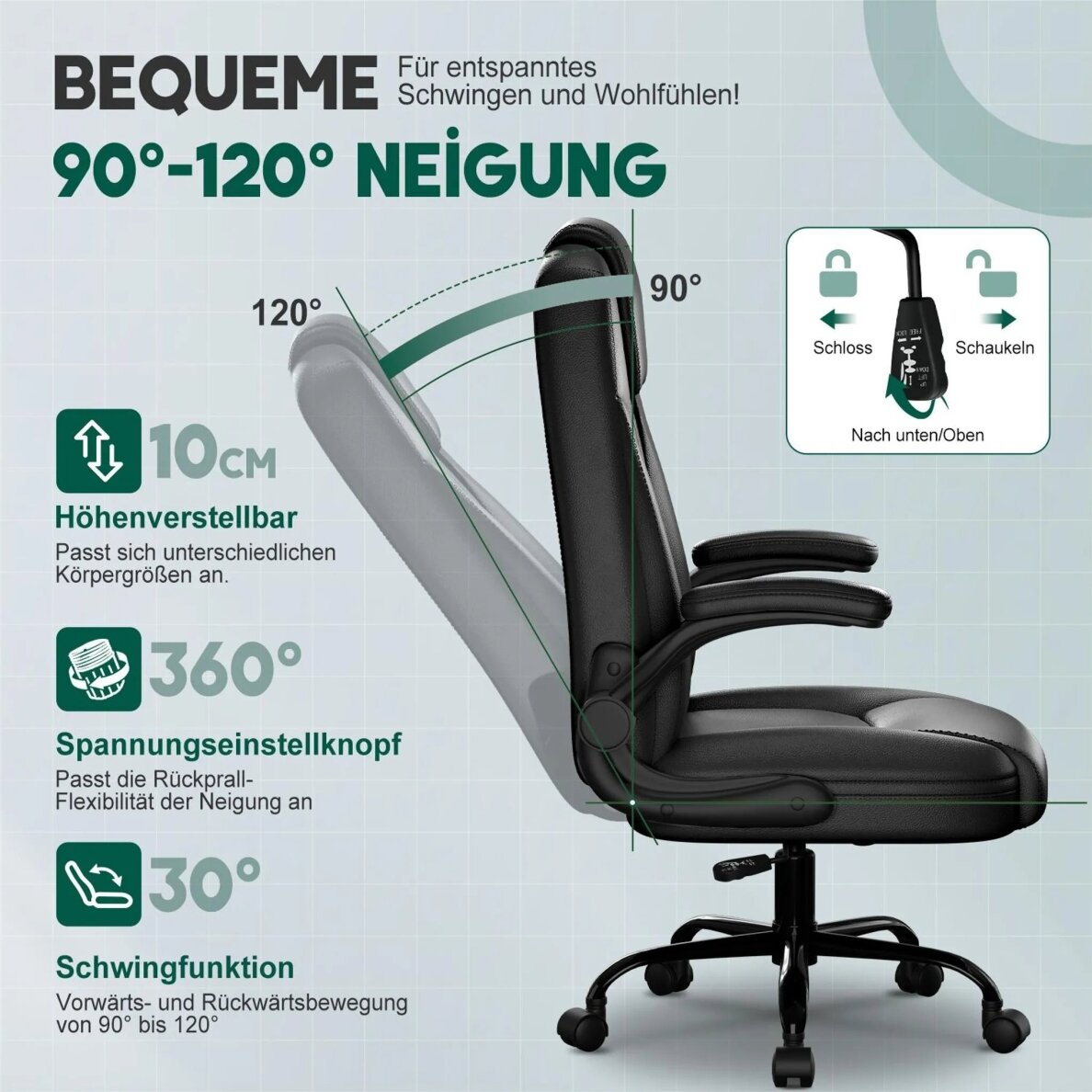 Ergonominė PU odos biuro kėdė 2 Ergonominė PU odos biuro kėdė 2