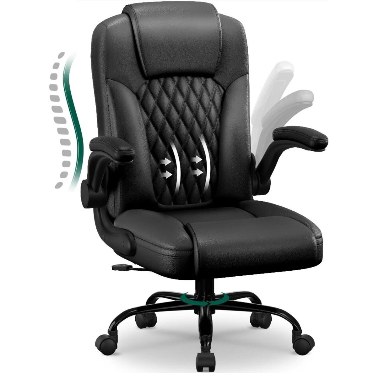 Ergonominė PU odos biuro kėdė Ergonominė PU odos biuro kėdė