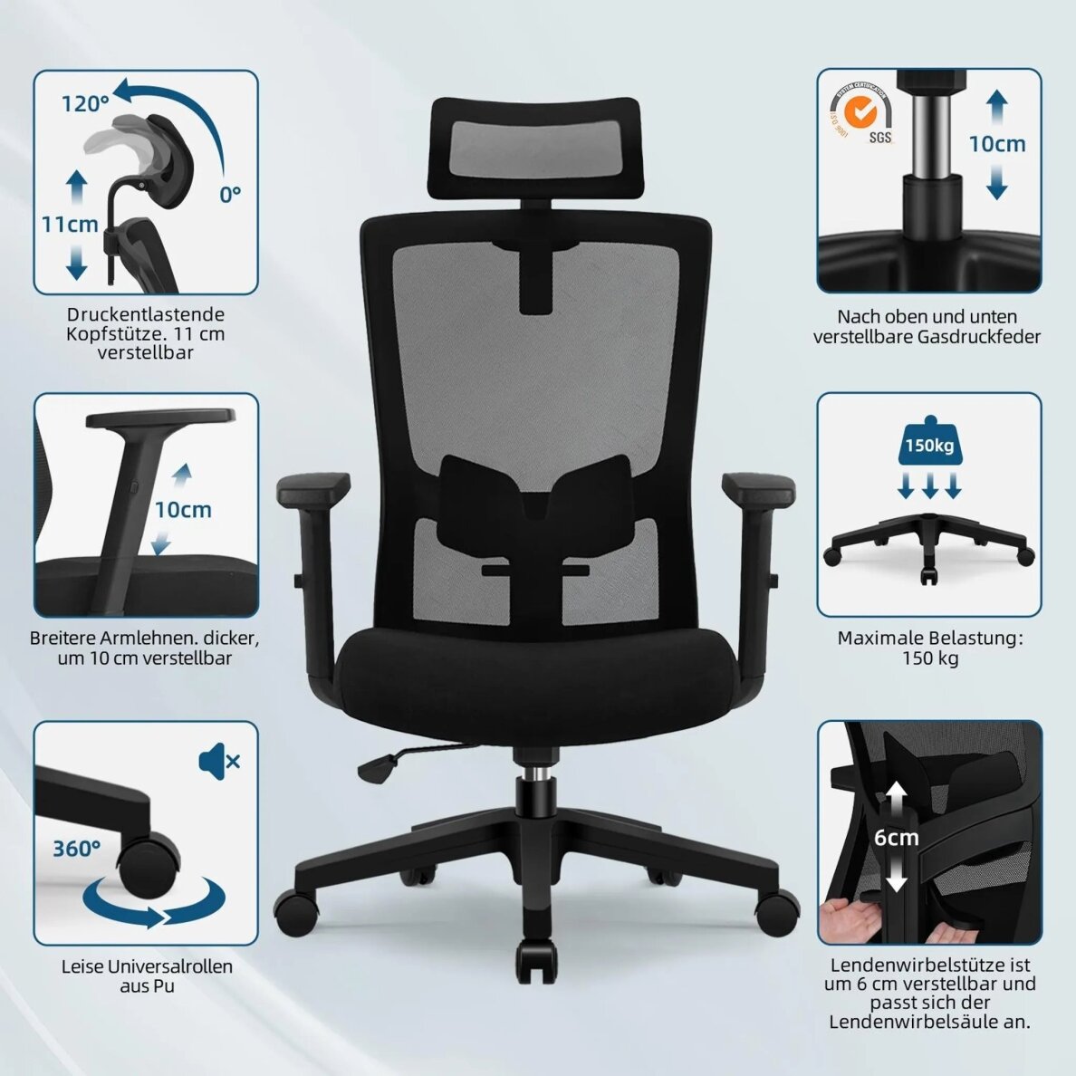 Ergonominė biuro kėdė 6