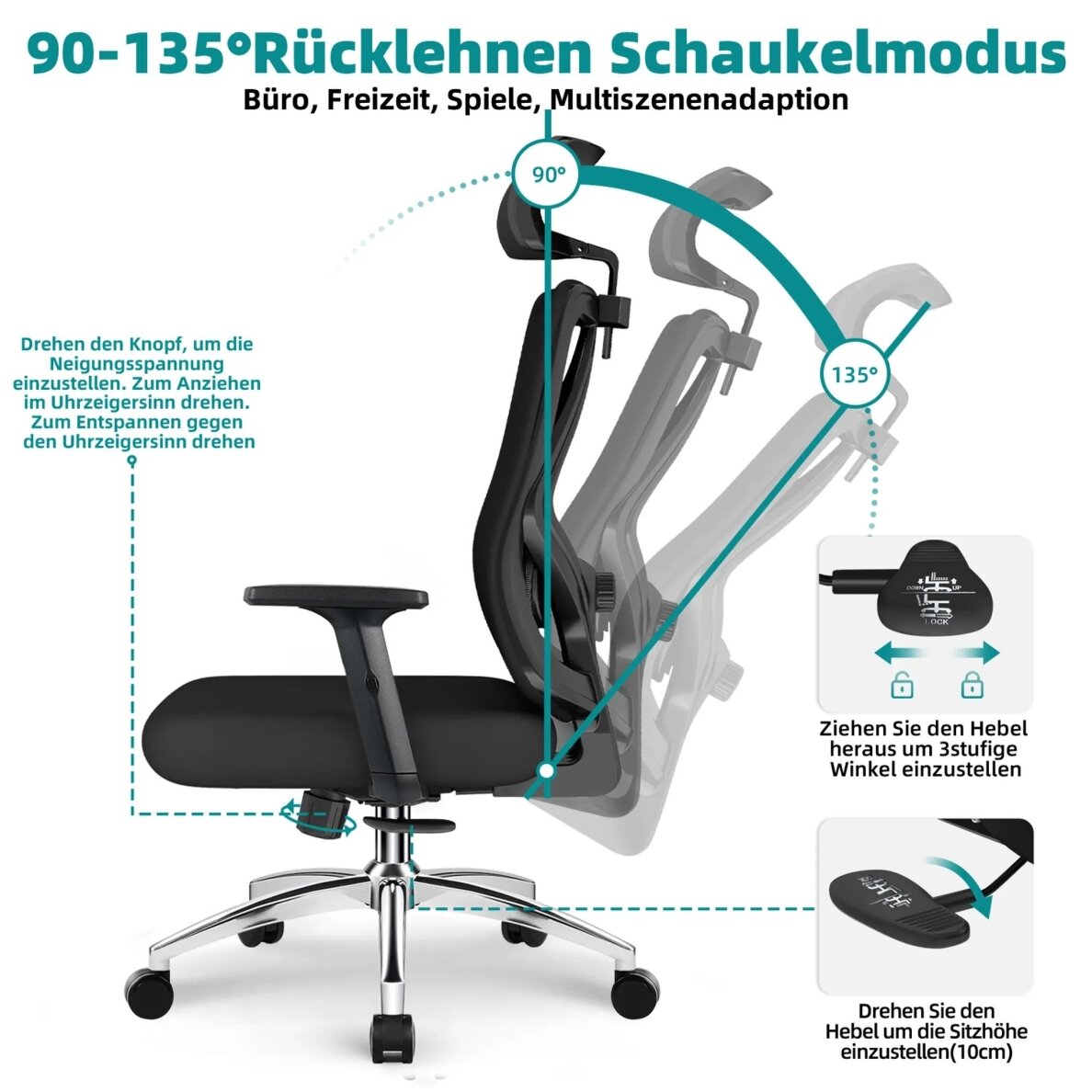 Ergonominė biuro kėdė 3 Ergonominė biuro kėdė 3
