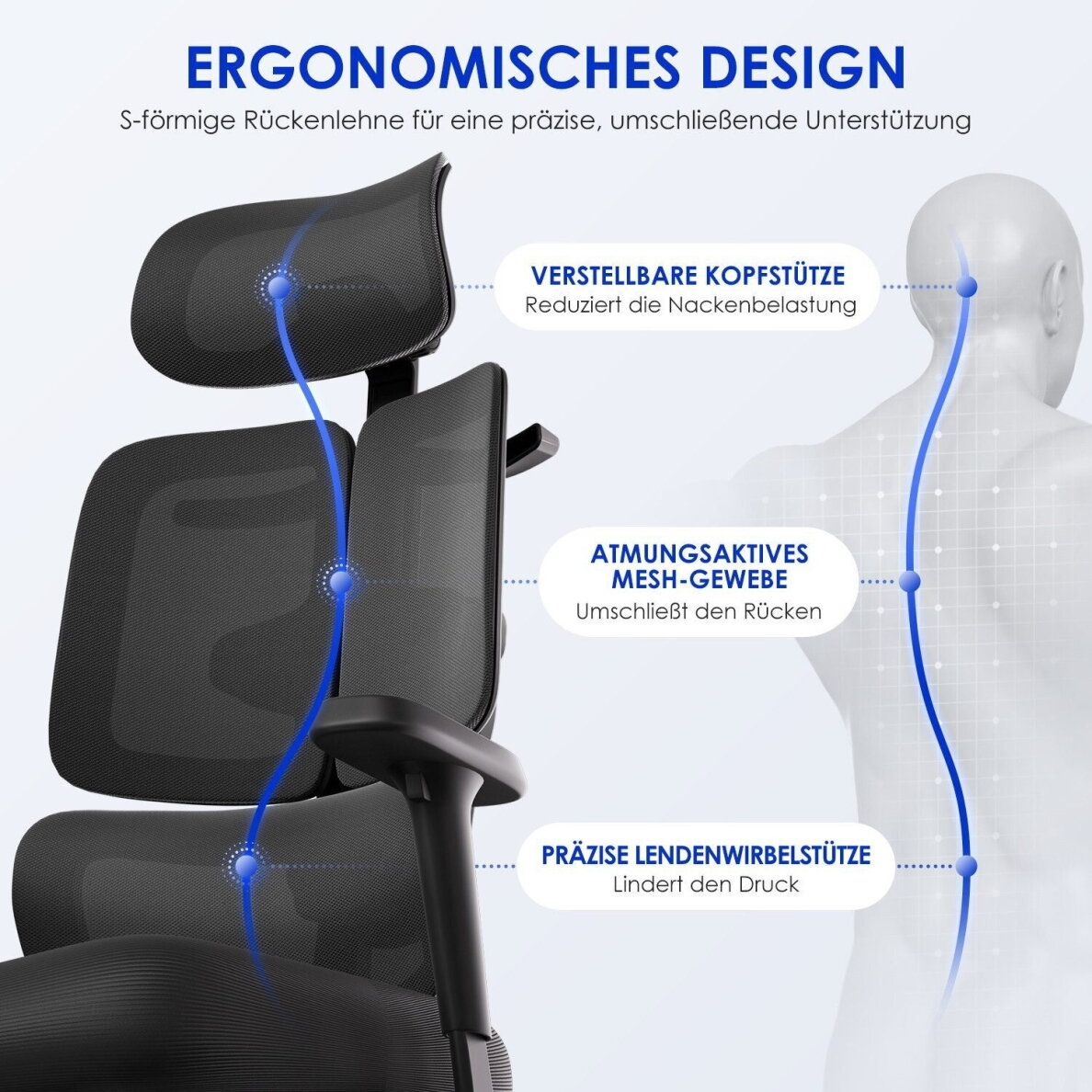 Ergonominė biuro kėdė 1