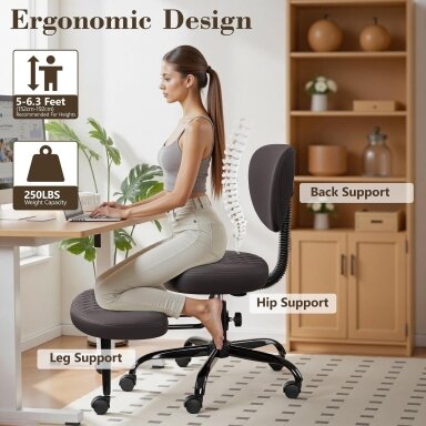 Ergonominė darbo kėdė su pakoju